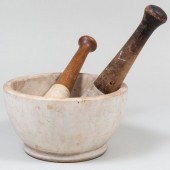 RUSTIC HARDSTONE MORTAR AND TW