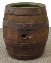RUSTIC IRON-BOUND SLATTED WOOD