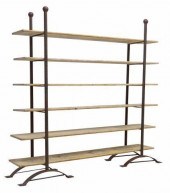 RUSTIC IRON FRAME & PINE SHELV