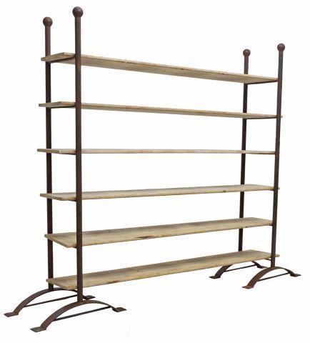 RUSTIC IRON FRAME & PINE SHELVES