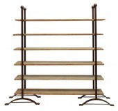RUSTIC IRON FRAME & PINE SHELV