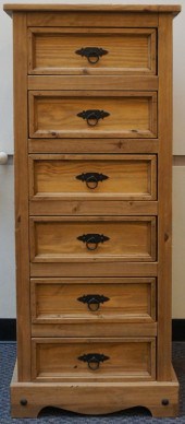 RUSTIC KNOTTY PINE TALL CHEST