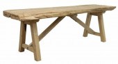 RUSTIC LIVE EDGE TRESTLE BASE