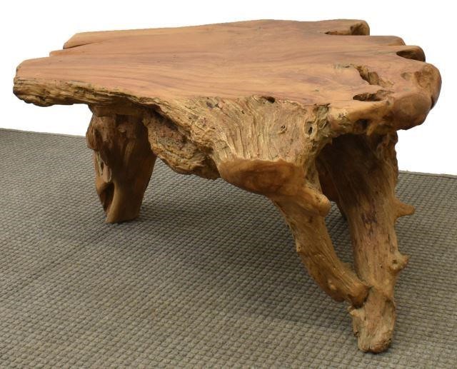 RUSTIC LIVE EDGE TURQUOISE INLAID