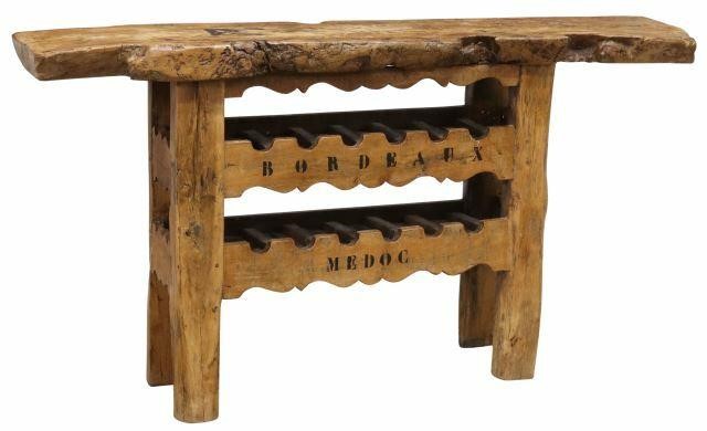 RUSTIC LIVE EDGE WINE BOTTLE
