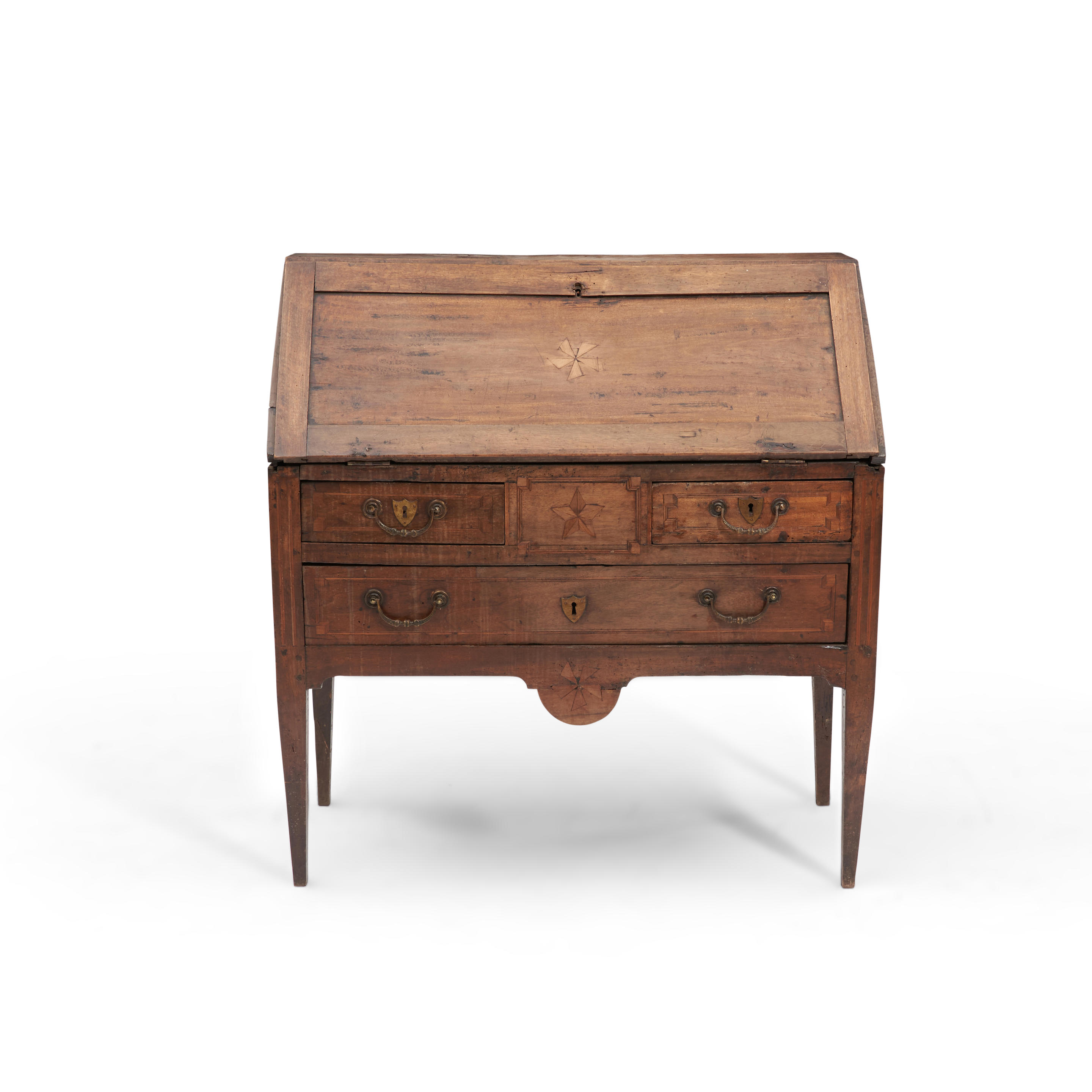 RUSTIC MAHOGANY INLAID FALL-FRONT