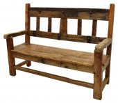 RUSTIC MESQUITE WOOD & IRON BE