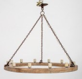 RUSTIC OAK & IRON CHAIN 12 LIG