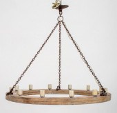 RUSTIC OAK & IRON CHAIN 12 LIG