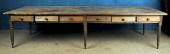 RUSTIC OAK TABLE HAVING SIX DR