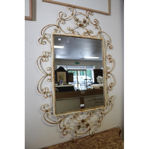 Rustic painted metal scrolling
