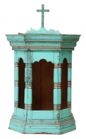 RUSTIC PAINTED WOOD NICHO CABI