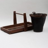 RUSTIC PICKERS BASKET AND A LE