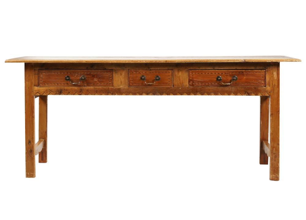 RUSTIC PINE SIDE TABLE OR