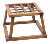 RUSTIC PINE SLATTED SIDE TABLE