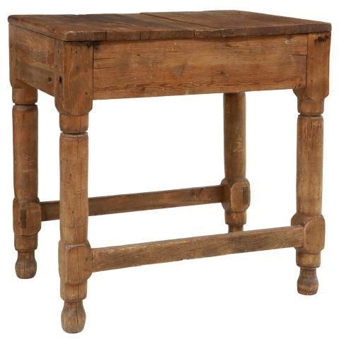 RUSTIC PLANK-TOP WORK TABLE,