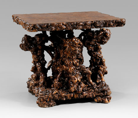Rustic root and burlwood center