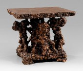 Rustic root and burlwood cente