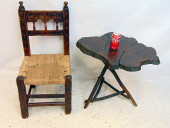 RUSTIC SIDE TABLE AND EARLY RU