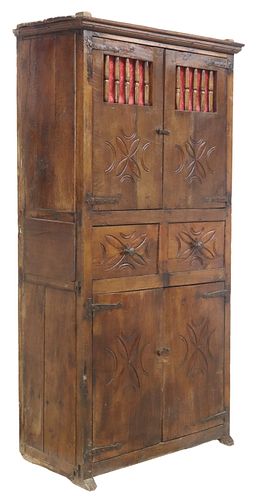 RUSTIC SPANISH CARVED OAK