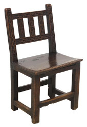 RUSTIC SPANISH CARVED SIDE CHA