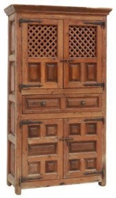RUSTIC SPANISH PINE CUPBOARD C