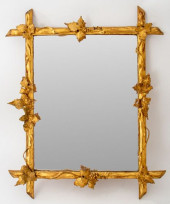 RUSTIC STYLE GILTWOOD MIRROR,
