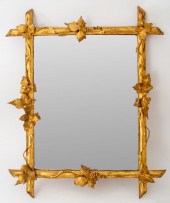 RUSTIC STYLE GILTWOOD MIRROR,