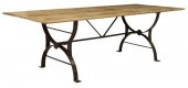 RUSTIC WAXED PINE CAST IRON BA