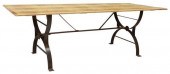 RUSTIC WAXED PINE CAST IRON BA