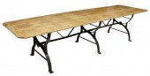 RUSTIC WAXED PINE CAST IRON BA