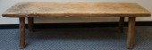 RUSTIC WOOD BENCH, 22 X 77 X 1