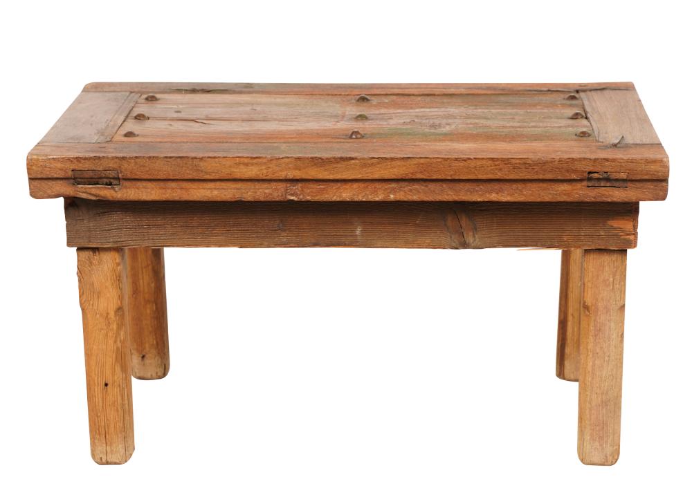RUSTIC WOOD COFFEE TABLEwith iron
