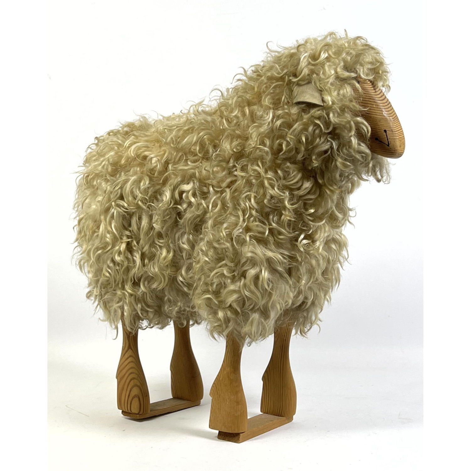 Rustic Wool and Pine Lamb