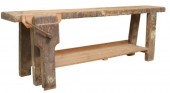 RUSTIC WORKBENCH, 19TH C.Rusti