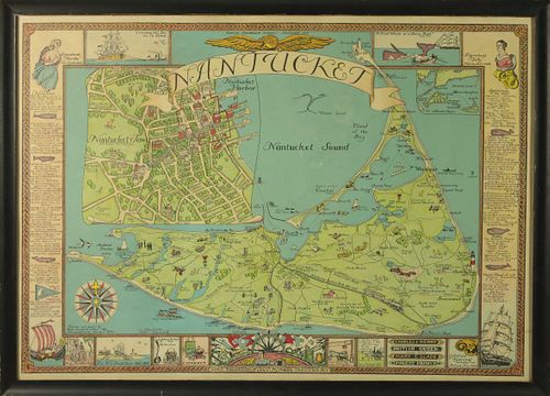 RUTH HAVILAND SUTTON NANTUCKET MAP,