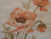 RUTH LOVELL, FLOWERS, WATERCOL