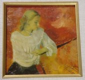 Ruth McKee, acrylic on board,