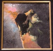 Ruth McKee, acrylic on board,