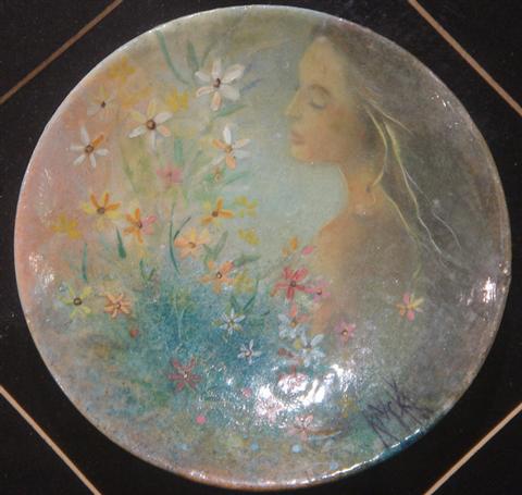 Ruth McKee, acrylic on porcelain