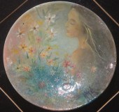Ruth McKee, acrylic on porcela
