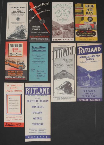 RUTLAND RAILROAD EPHEMERA AND 37