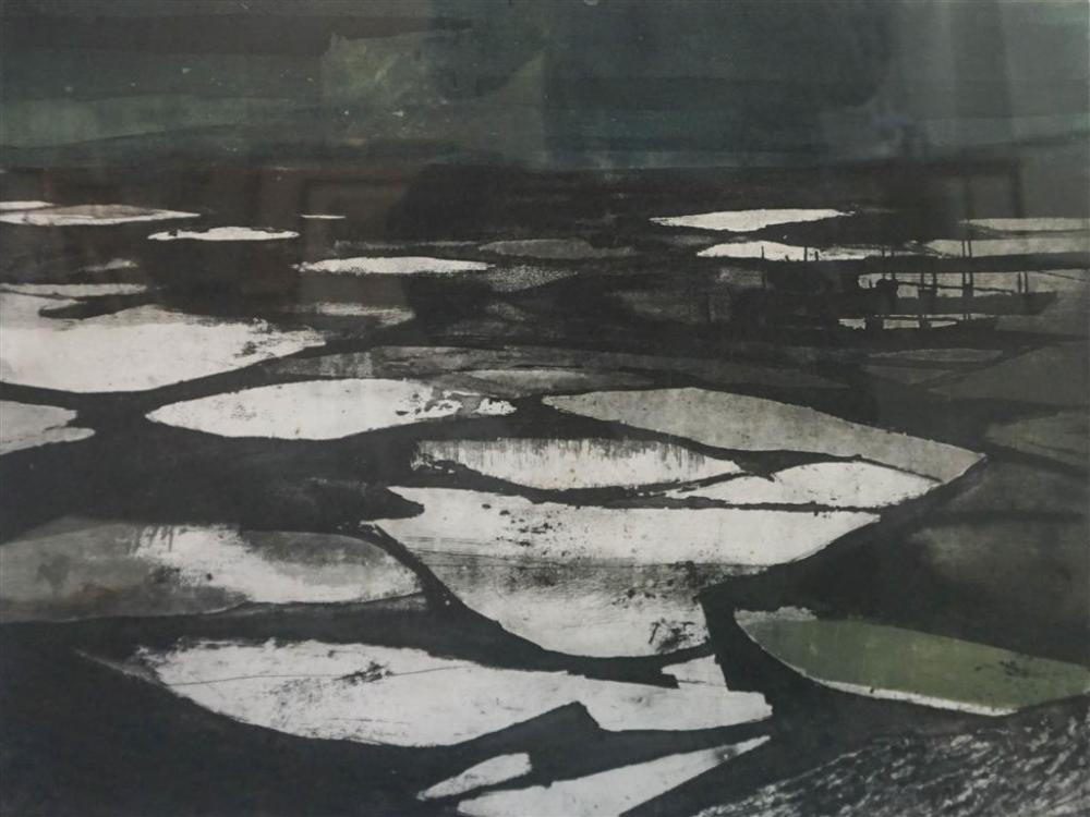 RUVAN ROSSEM, FROZEN RIVER, ETCHING