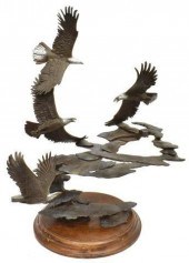 RUYCKEVELT (B.1928) EAGLES IN