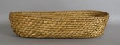 RYE STRAW OVAL BASKETca. late