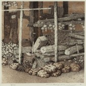 RYOHEI TANAKA WOODPILE ETCHING