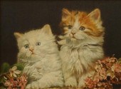 S. ASTLEY, TWO KITTENS, SIGNED
