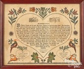 S. BAUMANN FRAKTUR HOUSE BLESS
