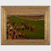S. BOURNE: AT THE RACES<br>Oil