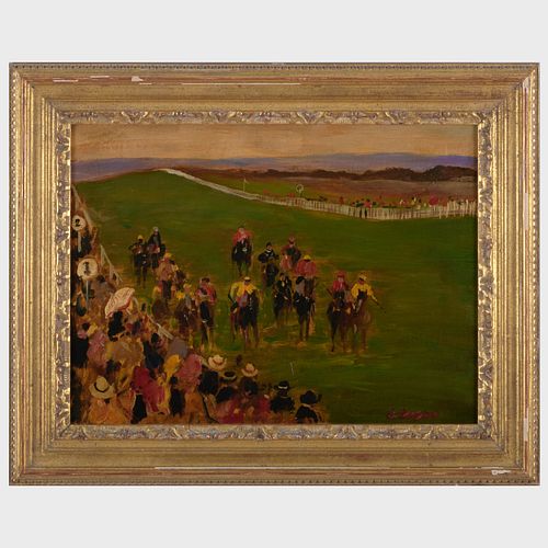 S. BOURNE: AT THE RACESOil on
